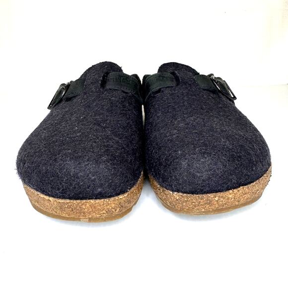 HAFLINGER GZB Felt Wool Clogs Women's 8.5/EU 39 Leather Buckle Comfort Granola - Picture 4 of 11